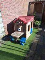 Little Tikes buiten speelhuisje incl tafeltje en 2 krukjes, Kinderen en Baby's, Speelgoed | Buiten | Speelhuisjes, Ophalen, Gebruikt