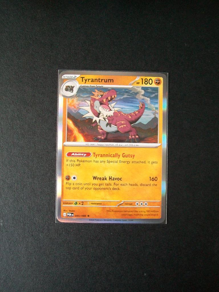9740. Nieuwe Pokemon Kaart Holo Rare TYRANTRUM HP180 045/088, Verzenden, Nieuw, Losse kaart, Foil