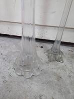 Twee hoge glazen vazen, Ophalen of Verzenden