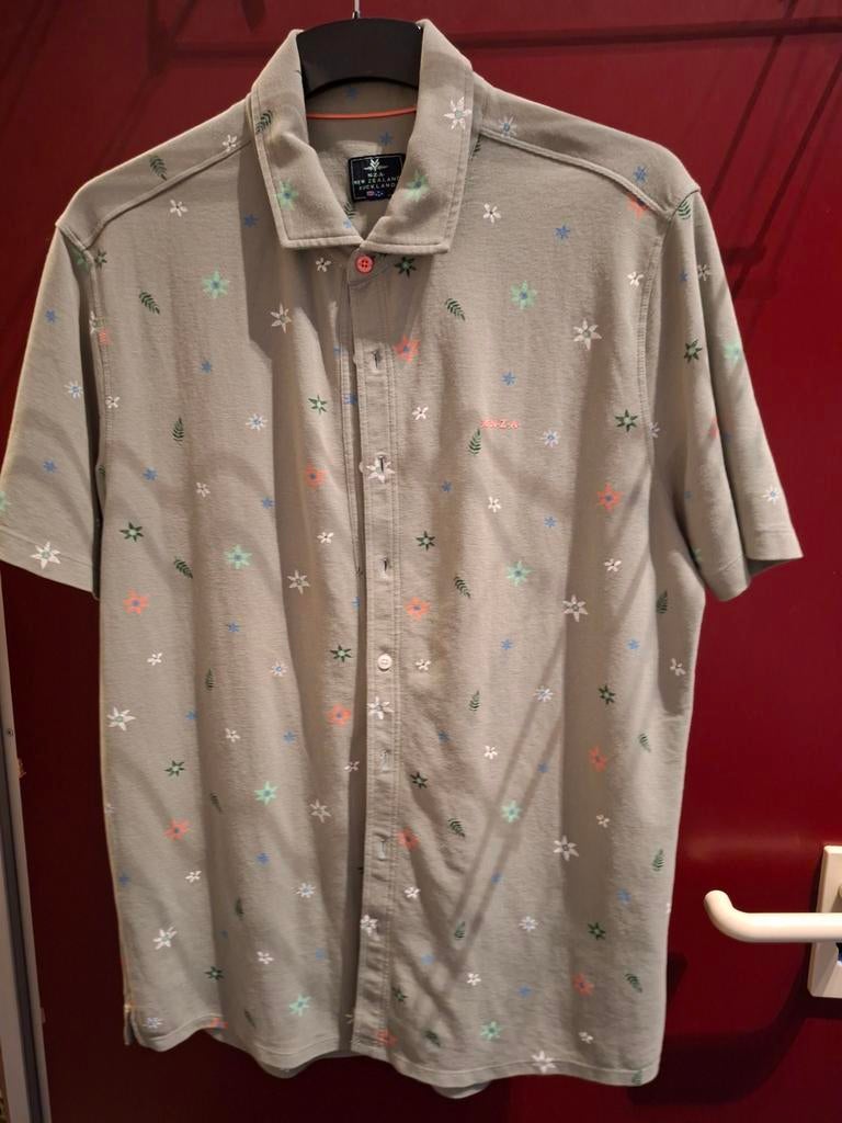 Heren blouse NZA, Ophalen, Zo goed als nieuw, Blauw, Halswijdte 43/44 (XL)