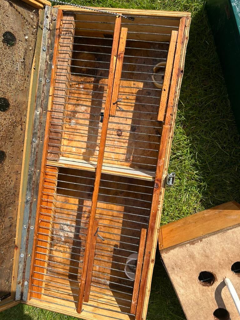 Transport kooi kleine vogels, Dieren en Toebehoren, Vogels | Hokken en Kooien, Ophalen, Gebruikt, Hout