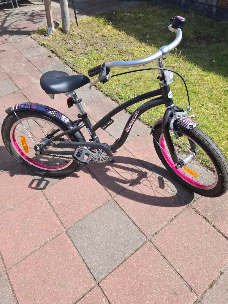 Volare Miracle Cruiser 18 inch Meisjesfiets, Fietsen en Brommers, Fietsen | Meisjes, Ophalen, Gebruikt, Velgrem, Volare