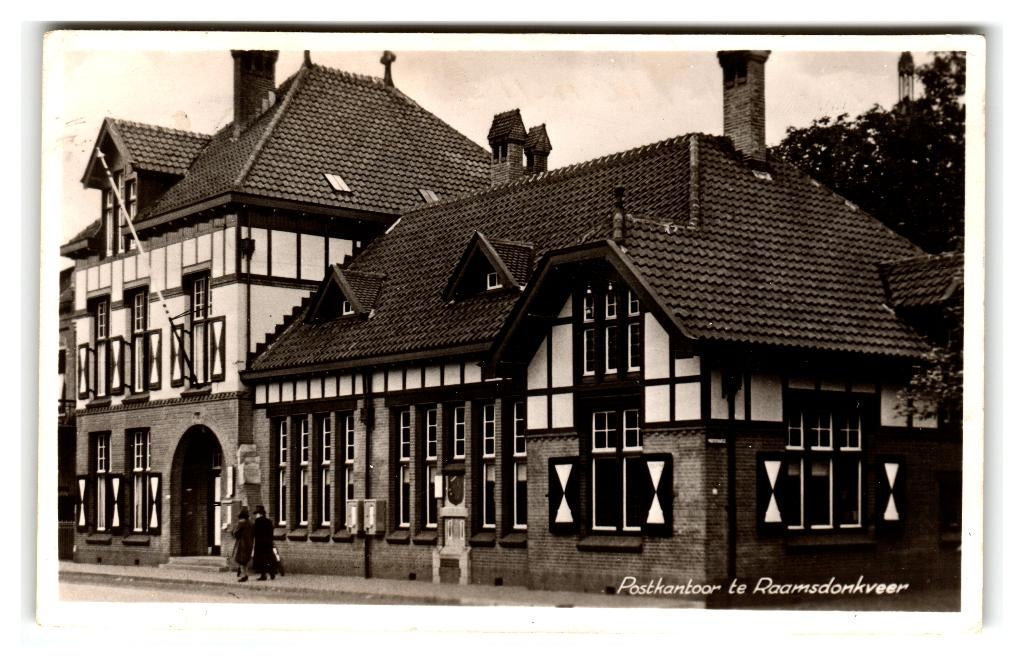 Raamsdonksveer, Postkantoor, Verzamelen, Ansichtkaarten | Nederland, Verzenden, 1940 tot 1960, Gelopen, Noord-Brabant