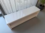 Hoogglans Witte TV Onderkast - 150x40x50 cm, Ophalen, Overige materialen, 100 tot 150 cm, Zo goed als nieuw