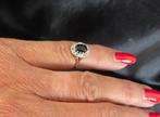 Gouden Vintage ring edelsteen saffier en diamant. 2026/161., Blauw, ., Ophalen of Verzenden, .