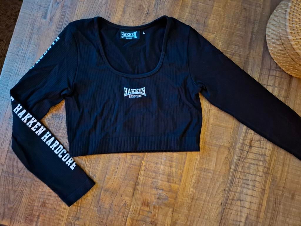 Hakken hardcore top lange mouwen, Zwart, Maat 42/44 (L), Ophalen of Verzenden, Zo goed als nieuw
