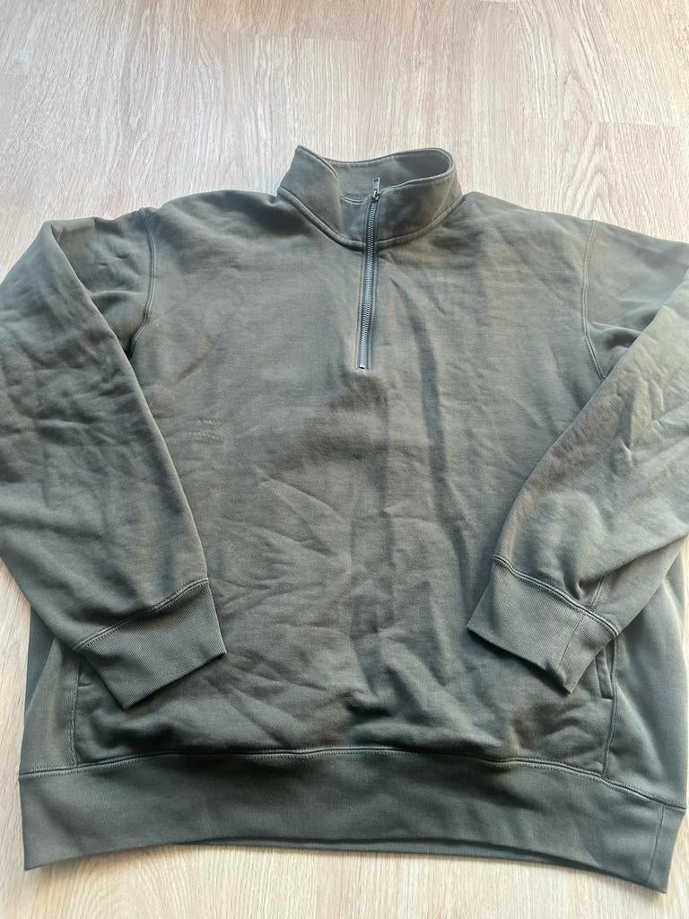 Stijlvolle Uniqlo trui met rits - Maat L, Ophalen of Verzenden, Zo goed als nieuw, Maat 52/54 (L), Groen