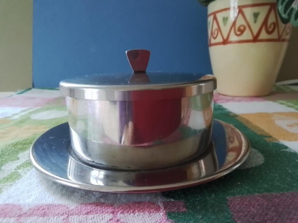 Sola,vintage r.v.s elegant botervlootje, Antiek en Kunst, Ophalen of Verzenden
