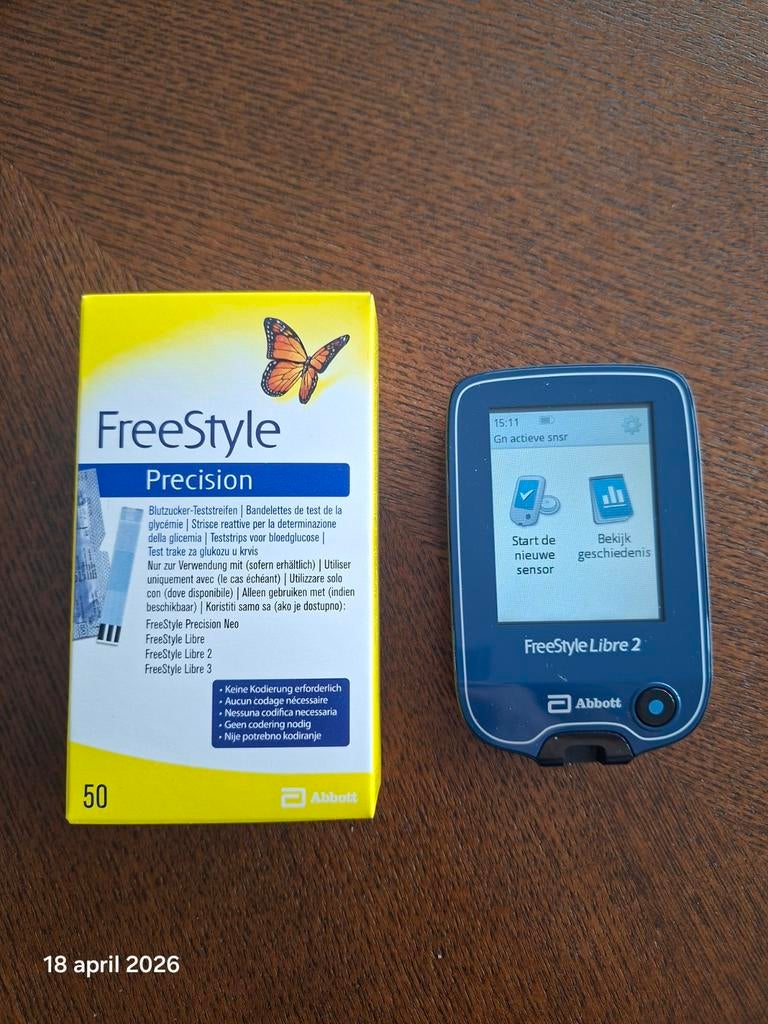 FreeStyle Precision Bloedglucose Teststrips & Libre 2 Reader, Ophalen of Verzenden, Zo goed als nieuw, Overige typen