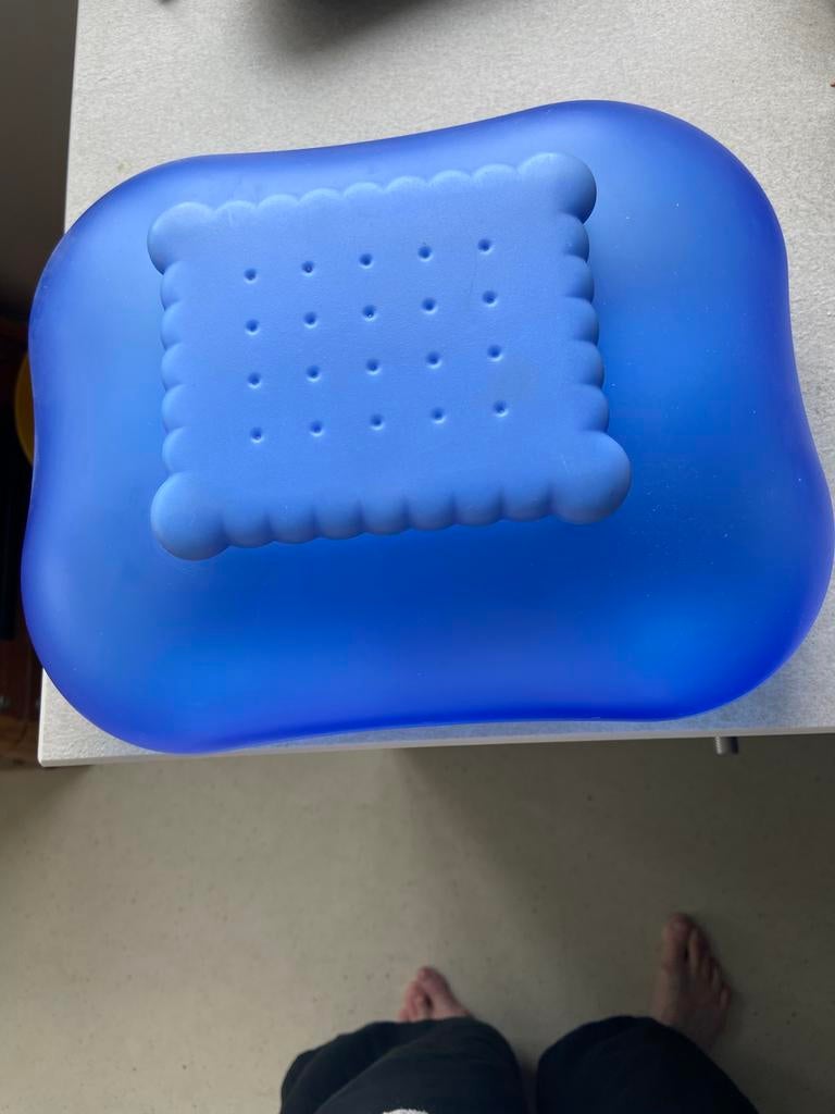 Grote Alessi koekdoos - Blauw, Huis en Inrichting, Kunststof, Ophalen of Verzenden, Voorraadpot, Alessi