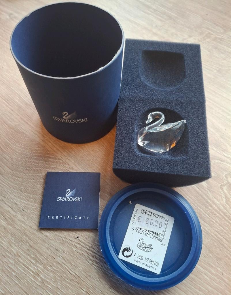 Swarovski zwaan in box, Ophalen of Verzenden, Zo goed als nieuw, Figuurtje