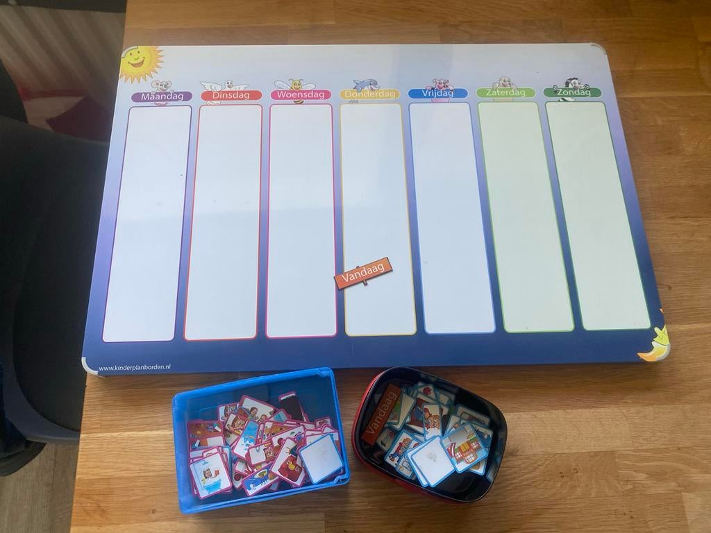 Kinder planbord, Diversen, Schoolborden, Ophalen, Zo goed als nieuw, Whiteboard