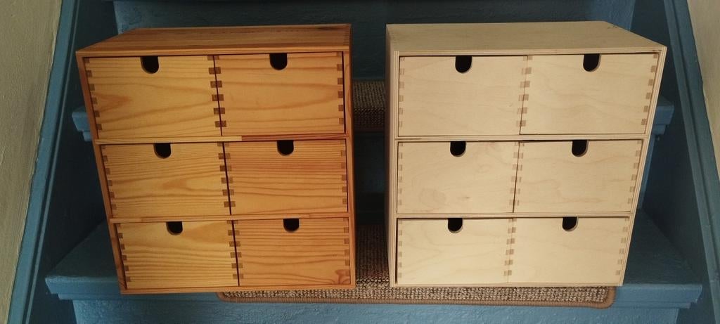 2x klein kastje. Per stuk, Ophalen, Minder dan 50 cm, Gebruikt, 5 laden of meer