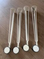 IKEA Vika Runtorp bureaupoten met wielen (4 stuks), Ophalen of Verzenden, Met wielen, Gebruikt, Bureau
