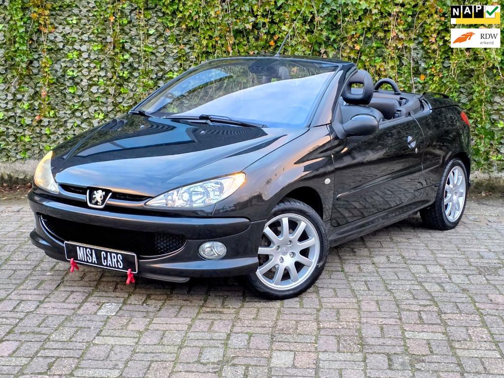 Peugeot 206 CC 2.0-16V Cabriolet Aico NW APK Leder Lage KLM, 136 pk, Gebruikt, Zwart, 4 cilinders