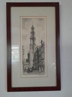 Ets   westertoren amsterdam, Antiek en Kunst, Ophalen of Verzenden