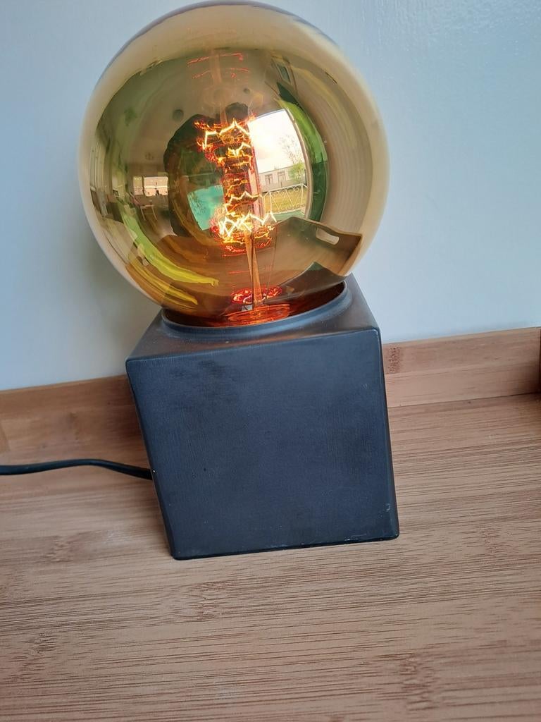 Philips kubuslamp met grote gloeilamp, Ophalen of Verzenden, Zo goed als nieuw, Minder dan 50 cm