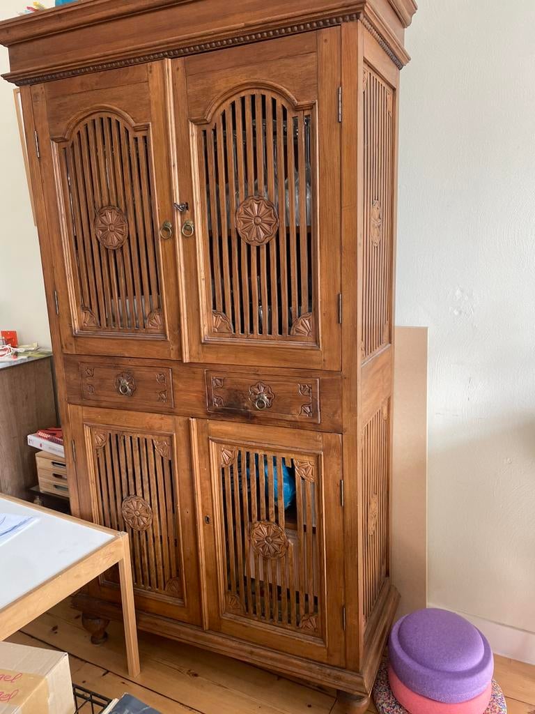 Oude Indonesische kast open, Antiek en Kunst, Ophalen