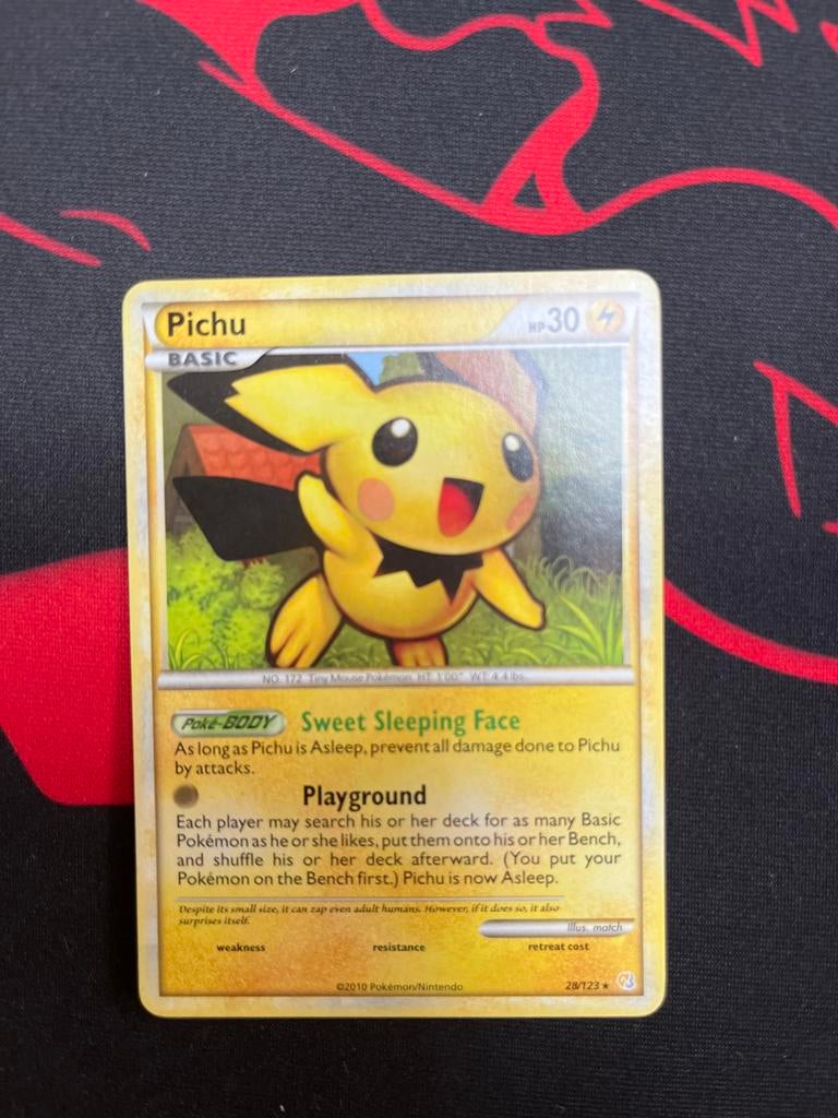 Pichu Pokémon Kaart - Basic HP30 (28/123), Ophalen of Verzenden, Gebruikt, Losse kaart