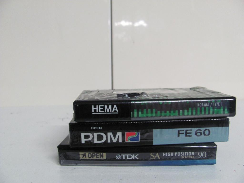 3 nieuwe cassettebandjes retro/vintage, 2 t/m 25 bandjes, Overige genres, Ophalen of Verzenden, Nieuw in verpakking