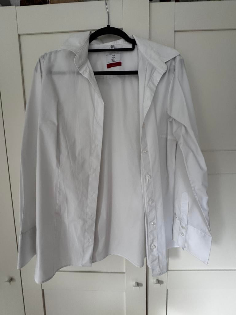 Brandwerende horeca dames blouse mt 44, Ophalen, Zo goed als nieuw, Maat 42/44 (L), Wit