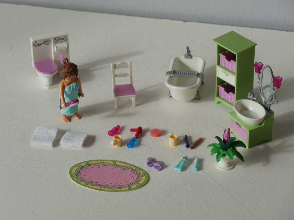 playmobil badkamer nr 5307, Kinderen en Baby's, Ophalen, Zo goed als nieuw, Complete set