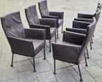 Prachtige Montis Chaplin Design stoelen 6 set prijs 325,- P., Ophalen, Bruin, Zo goed als nieuw, Vijf, Zes of meer stoelen