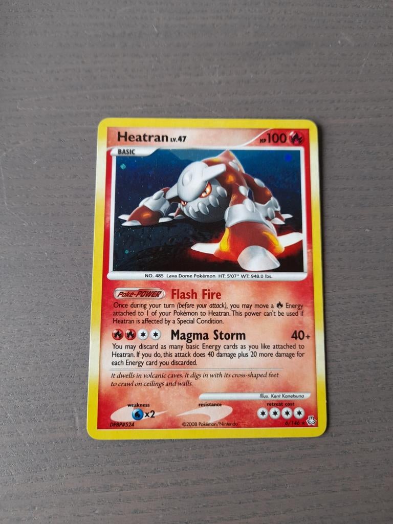 2008 legends awakened 6/146 heatran holo, Ophalen of Verzenden, Gebruikt, Losse kaart, Foil