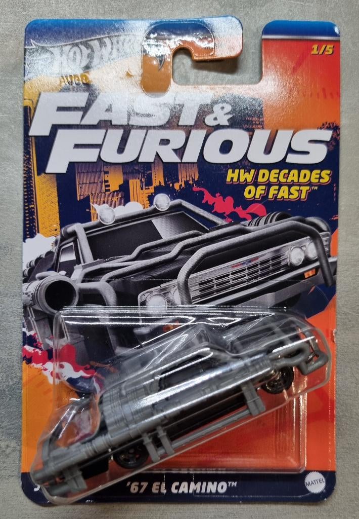 NIEUW: 1:64 Hotwheels Fast & Furious - '67 El Camino, Hobby en Vrije tijd, Modelauto's | Overige schalen, Ophalen of Verzenden