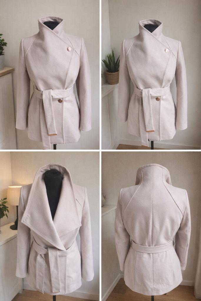 Ted Baker wollen jas maat S - Zo goed als nieuw, Kleding | Dames, Ophalen of Verzenden, Zo goed als nieuw, Maat 36 (S), Zwart