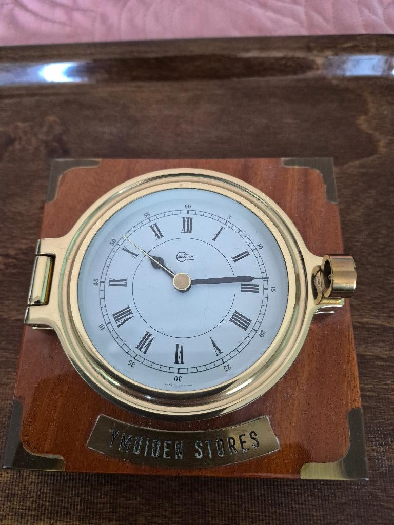 Barigo wandklok als patrijspoort gemaakt (IJmuiden Stores)., Antiek en Kunst, Ophalen of Verzenden