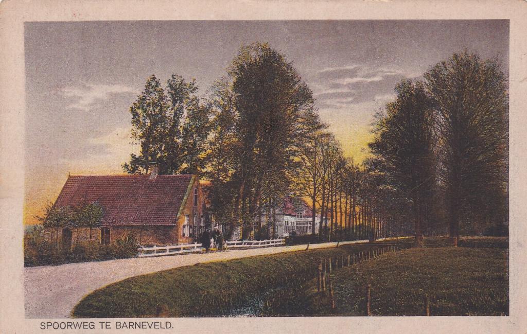 GA1402 Spoorweg te Barneveld gelopen kaart 1947 Gelderland, Verzenden, 1940 tot 1960, Gelopen, Gelderland