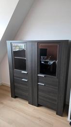 2 vitrinekasten met glazen deuren, planken en softclose!, Ophalen, Met deur(en), 50 tot 100 cm, Zo goed als nieuw