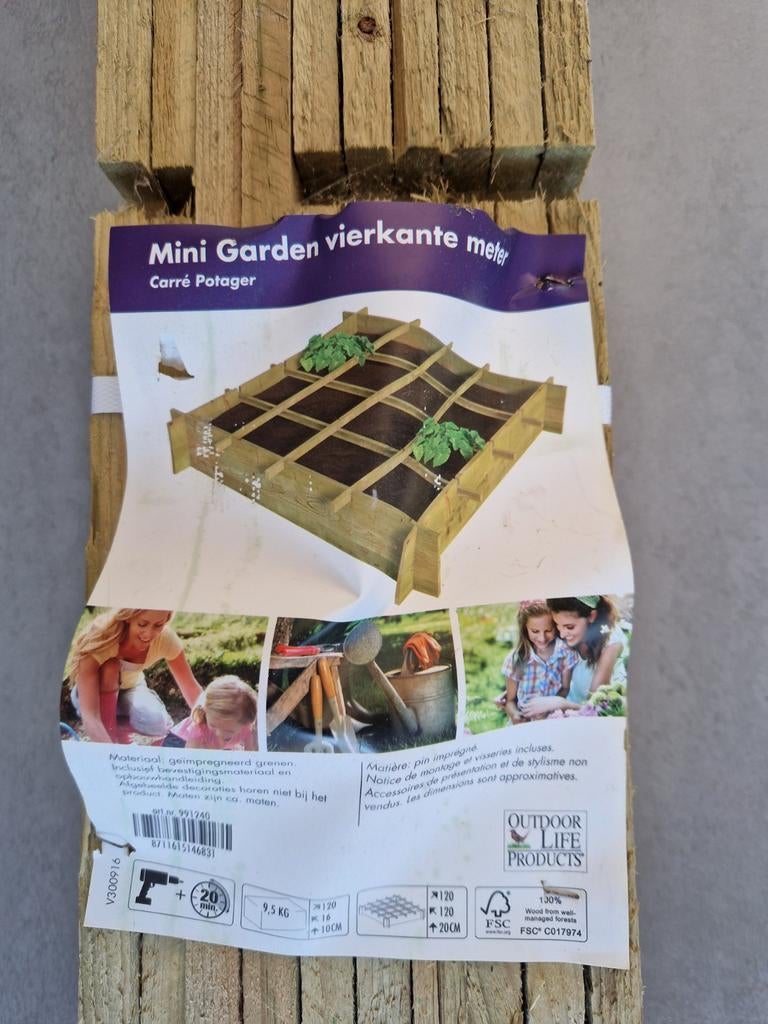 Mini Garden vierkante meter kweekset, kweekbak, plantenlabel, Tuin en Terras, Bloembakken en Plantenbakken, Ophalen