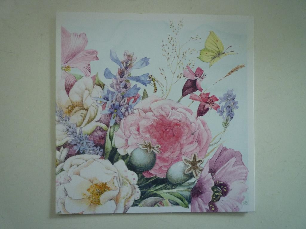 Marjolein Bastin kaart bloemen insecten bijen vlinders, Ophalen of Verzenden, 1980 tot heden