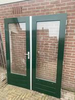 Tuindeuren met thermopane., Ophalen, 120 cm of meer, 200 tot 215 cm, Glas