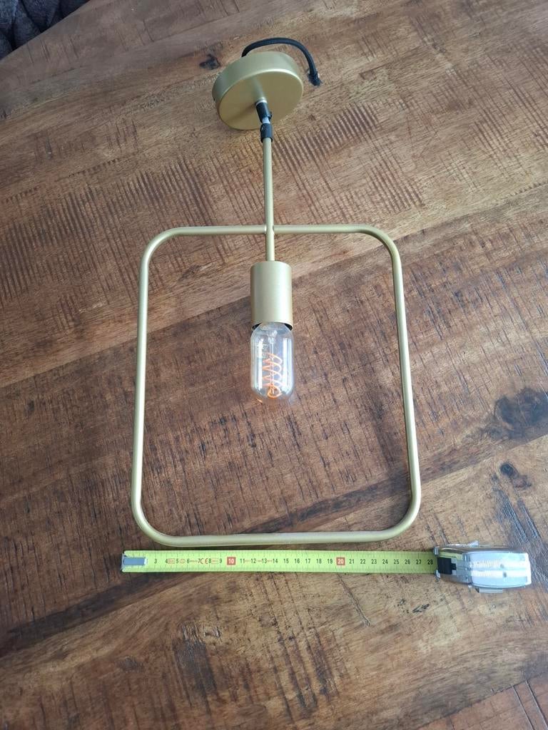 Plafondlamp goudkleurig, Ophalen, Zo goed als nieuw, Metaal, Modern