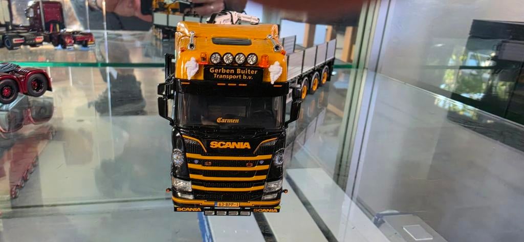 WSI Gerben Buiter Scania met stenen trailer - Z.G.A.N., 1:50 of kleiner, Zo goed als nieuw, Truck, Ophalen