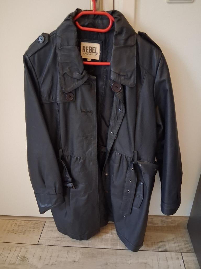 Leren dames jas, Ophalen, Zo goed als nieuw, Zwart