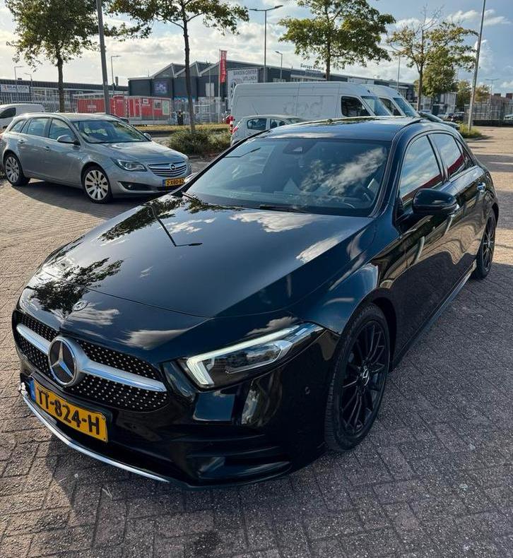 Mercedes-Benz A-Klasse A 200 163pk 7G-DCT 2018 Zwart, 4 cilinders, Origineel Nederlands, 75 €/maand, Particulier