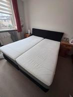 2 persoons bed 180x200 met IKEA toppers, Ophalen, Gebruikt, Zwart, Tweepersoons
