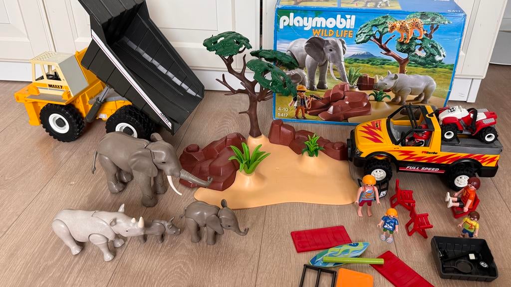 Playmobil Wild Life set en pick-up truck (niet compleet), Ophalen, Gebruikt