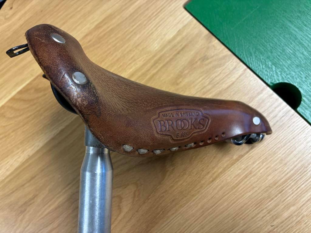 Brooks leren zadel met zadelpen, Ophalen of Verzenden, Gebruikt, Algemeen, Zadel