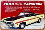 Ford Ranchero Special auto reclamebord van metaal wandbord, Ophalen of Verzenden, Nieuw, Auto's