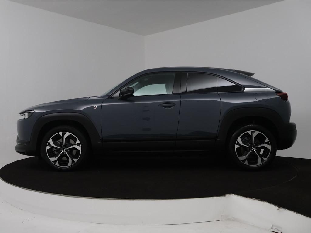 Mazda MX-30 e-SkyActiv R-EV 170 Exclusive-line | Stoel- & st, Auto's, Mazda, 12 maanden, Gebruikt, Leder en Stof, Bedrijf