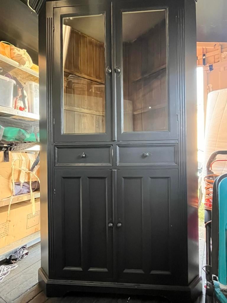 Houten hoekkast, Huis en Inrichting, Kasten | Vitrinekasten, Ophalen, Gebruikt, 25 tot 50 cm, 50 tot 100 cm