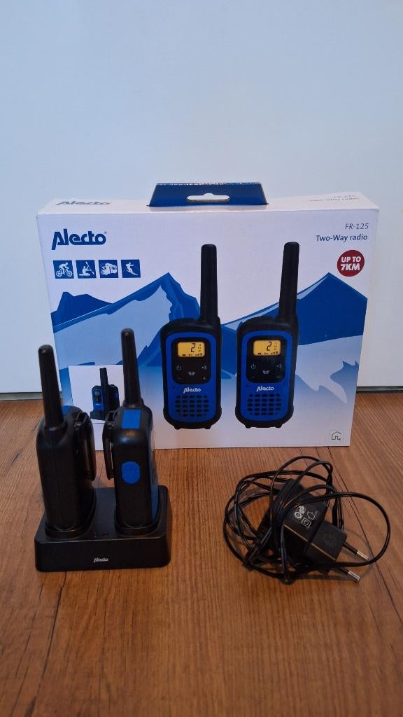 Alecto FR-125 - Walkie Talkie - Set van 2 stuks, Gebruikt, Verzenden, 5 tot 15 km, Portofoon of Walkie-talkie