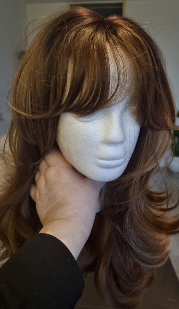 Bruine pruik/haarwerk 22inch, Ophalen of Verzenden, Pruik of Haarverlenging