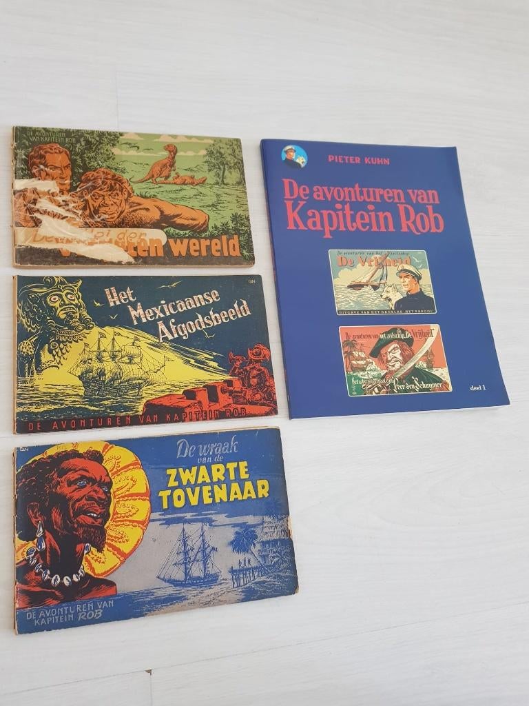 3 kapitein Rob boekjes, Meerdere stripboeken, Ophalen of Verzenden, Gelezen, Pieter Kuhn Evert Werkman