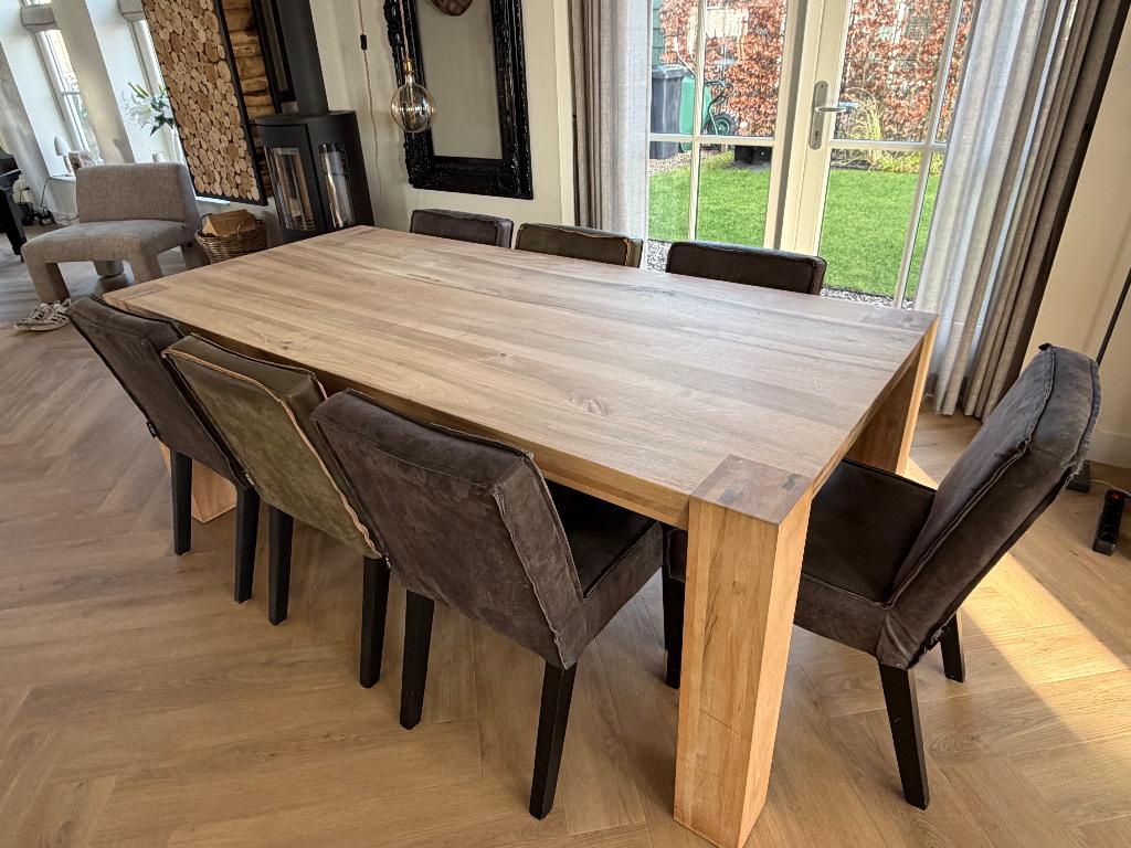 Pilat & Pilat Hindrik Langshout tafel, Huis en Inrichting, Tafels | Eettafels, Ophalen, Gebruikt, 200 cm of meer, 50 tot 100 cm